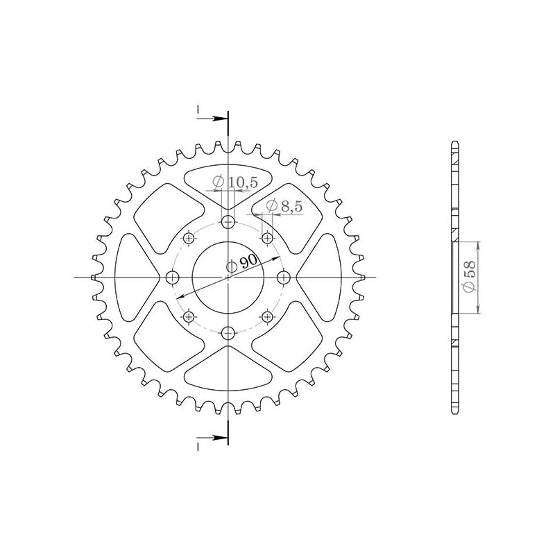 CORONA S AC P520-D45 SGR - SPROCKETS  KTM Duke 4T 125 10/13