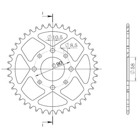 CORONA S AC P520-D45 SGR - SPROCKETS  KTM Duke 4T 125 10/13