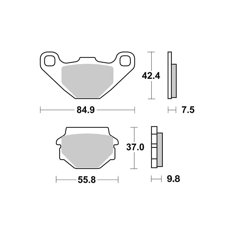 PASTIGLIA FRENO ANT. SBS 135HM KTM GS 2T 125 89/90