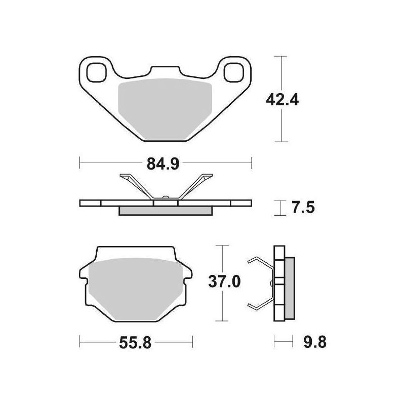 PASTIGLIA FRENO POST. SBS 692HF KTM MX 2T 125 88/93