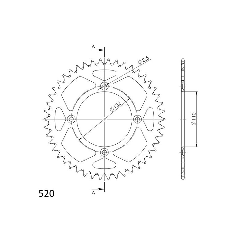 CORONA S AL P520-D46 SUPERSPROX  KTM Freeride R 2T 250 13/17