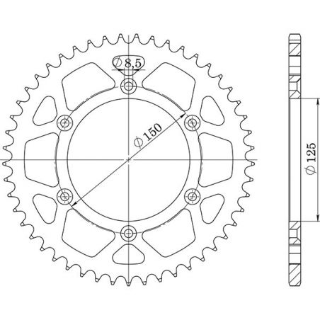 CORONA S AC P520-D50 SGR - SPROCKETS  KTM EXC 2T 300 05/15