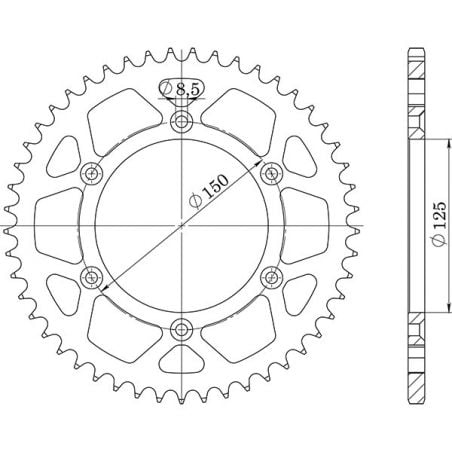 CORONA S AC P520-D50 SGR - SPROCKETS  KTM EGS 2T 380 96/97
