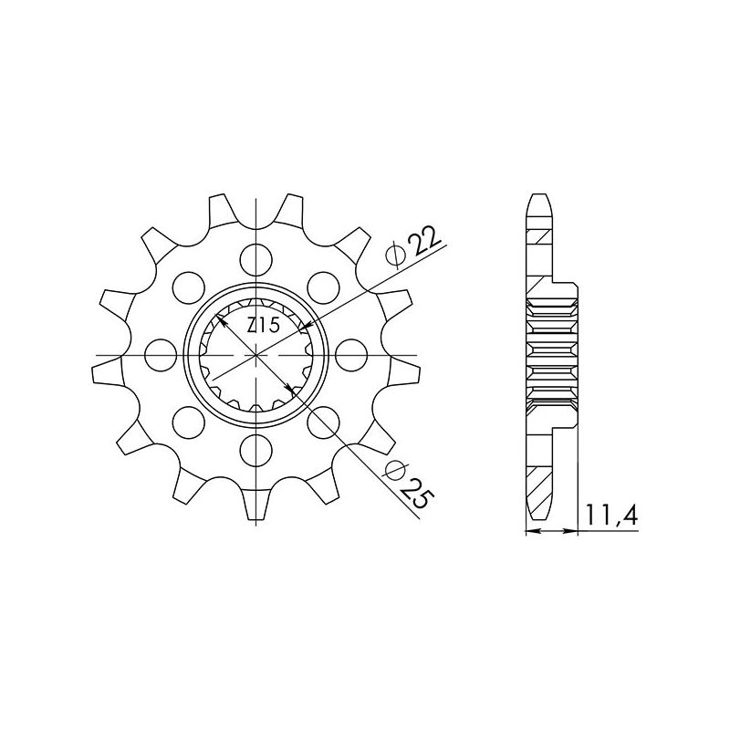 PIGNONE S+2 AC P520-D16 SGR - SPROCKETS  KTM LC4 RXC-E 4T 400 94/97
