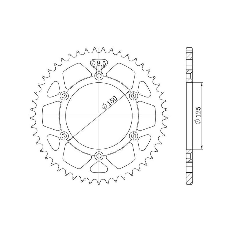 CORONA S AC P520-D38 SGR - SPROCKETS  KTM Duke 620 94/98