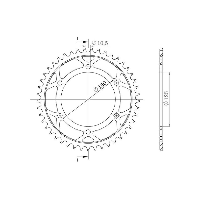 CORONA S AL P525-D42 SGR - SPROCKETS  KTM Adventure R 990 11/13