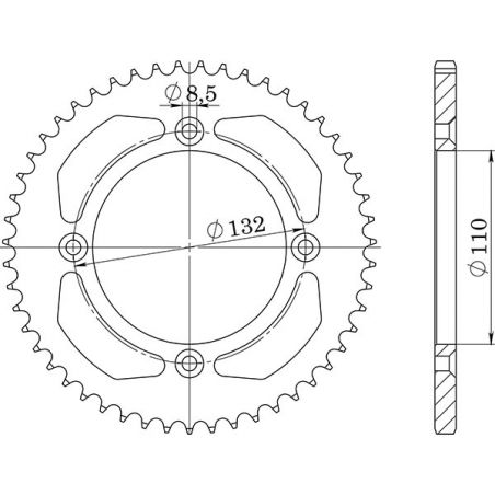 CORONA S+2 AC P525-D43 SGR - SPROCKETS  KTM Supermoto 990 08/10