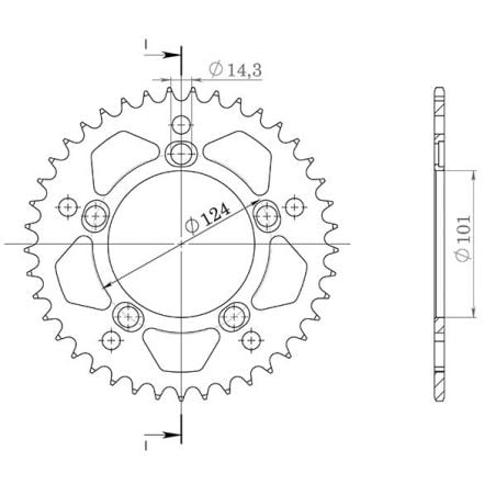 CORONA S AL P525-D38 SGR - SPROCKETS  KTM RC8 R 1190 11/15