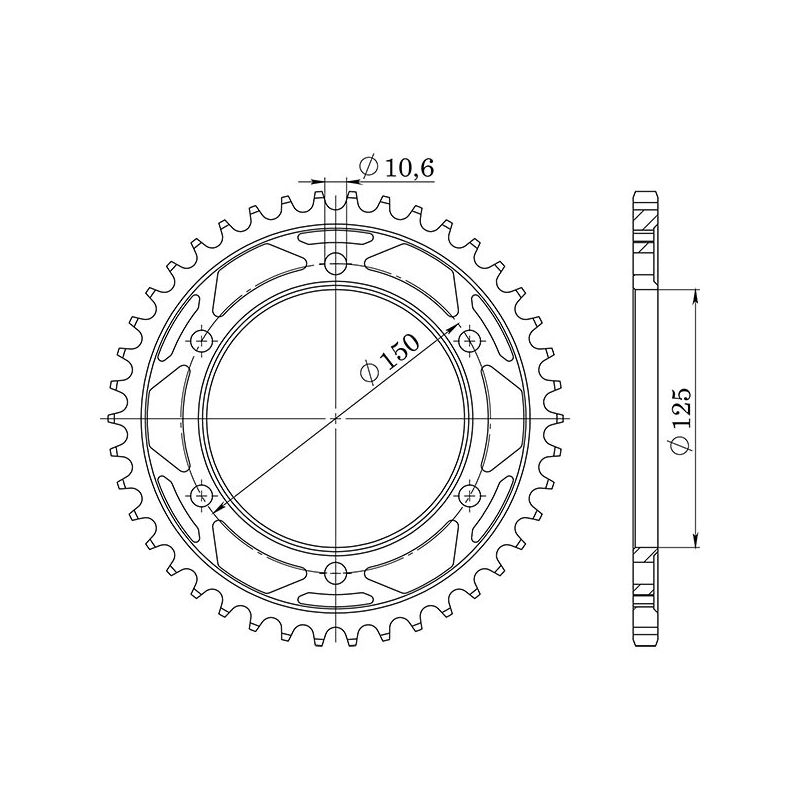 544450142 CORONA S AC P525-D42 SGR - SPROCKETS KTM Super Adventure ABS 1290 15/16  SGR - SPROCKETS