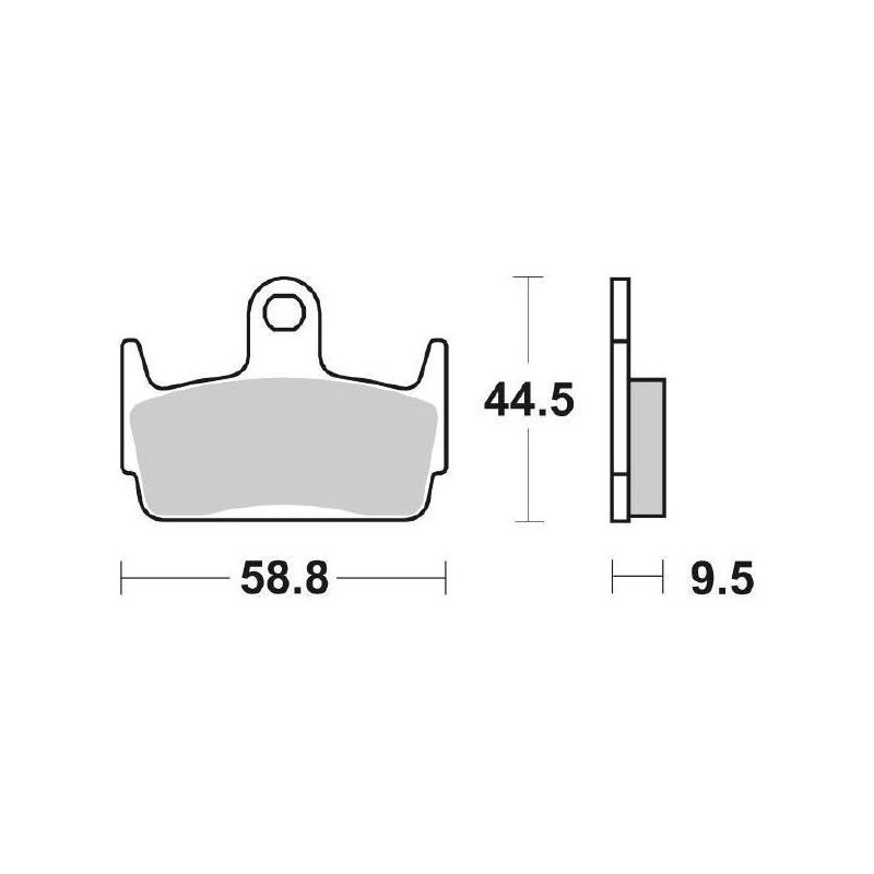 PASTIGLIA FRENO POST. SBS 129HF KYMCO Sniper DD 50 94/96