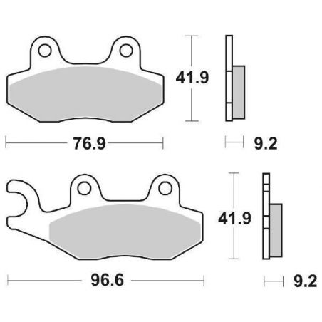 PASTIGLIA FRENO ANT. SBS 163HF KYMCO Yup 50 02/07