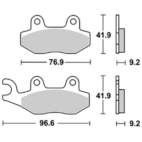 PASTIGLIA FRENO ANT. SBS 163HM KYMCO Agility 4T E3 R12 125 06/15