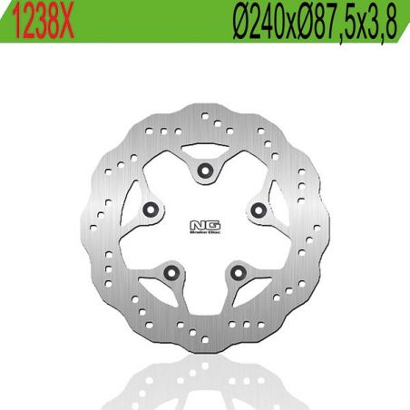 1238X DISCO FRENO POST. NG 1238X KYMCO Agility 4T R16 Plus E5 125 21/21  NG