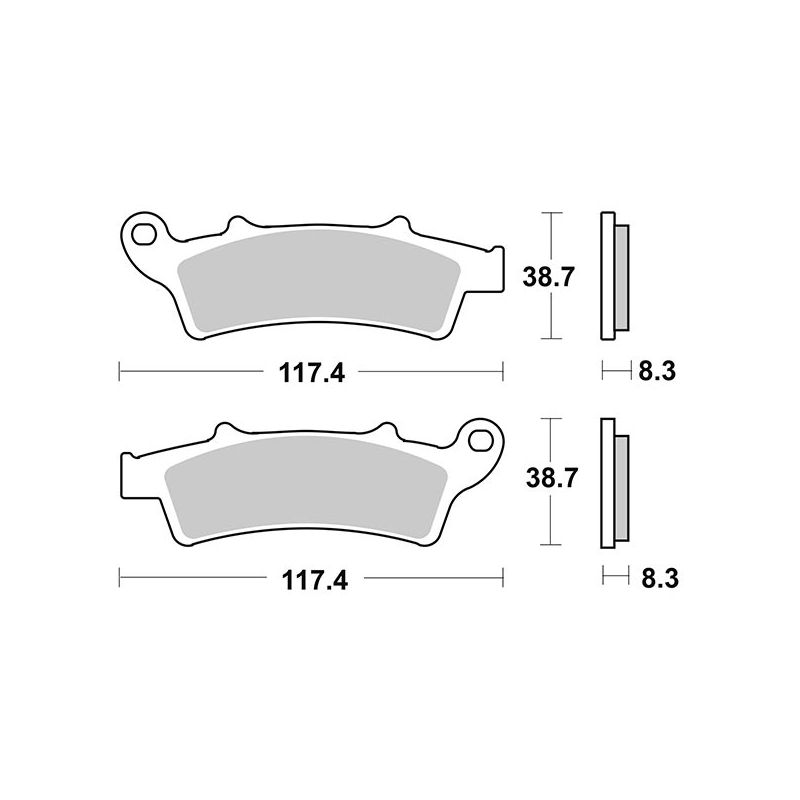 159HM PASTIGLIA FRENO ANT. SBS 159HM KYMCO People GTI IE 125 10/15  SBS