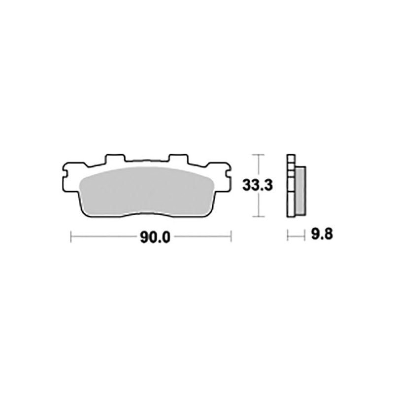 204HM PASTIGLIA FRENO POST. SBS 204HM KYMCO People S I ABS E5 125 21/21  SBS