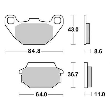 PASTIGLIA FRENO ANT. SBS 154HM KYMCO Agility 4T R16 Plus E4 (C42000) 150 16/20