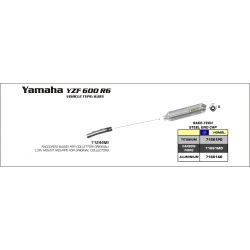 Raccordo basso per collettori originali Yamaha YZF R6 2003-2004 600 cc