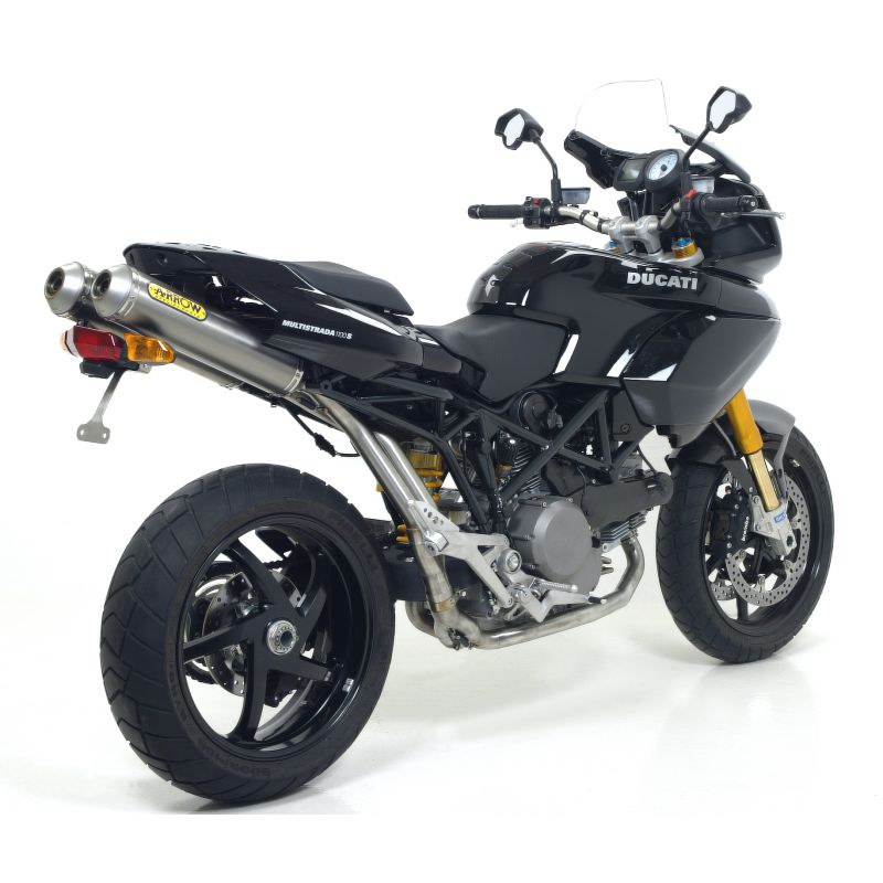 Terminali Round-Sil titanio omologati (Dx+ Sx) Ducati Multistrada 1100 / 1100 S 2007-2009 1100 cc