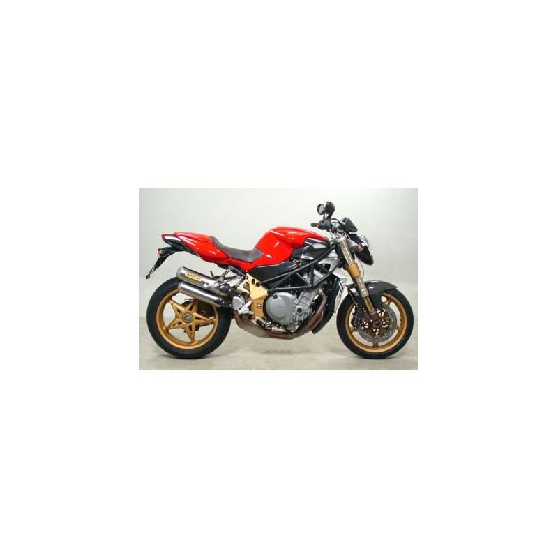 71665PR Terminali Round-Sil titanio omologati (sup.+ inf.) MV Agusta BRUTALE 910 2007-2008 910 cc