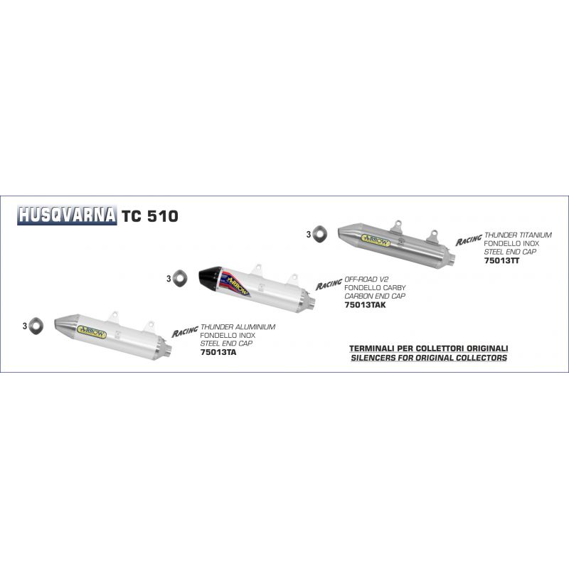 Terminale Off-Road Thunder titanio Husqvarna TC 510 2001-2005 510 cc