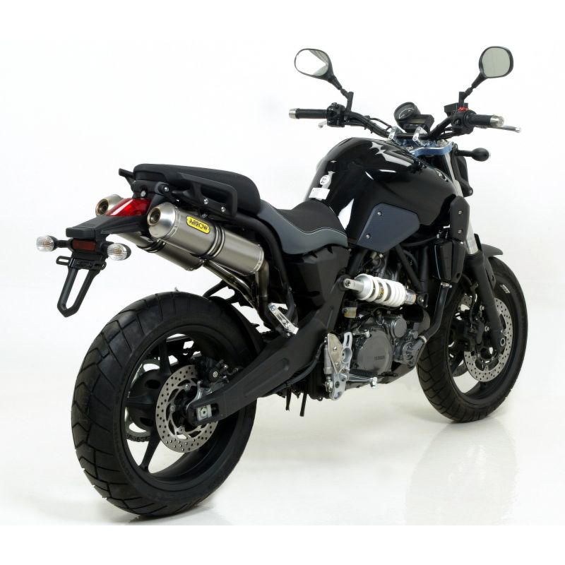 Terminali Round-Sil titanio omologati (Dx+ Sx) Yamaha MT-03 2005-2014 650 cc