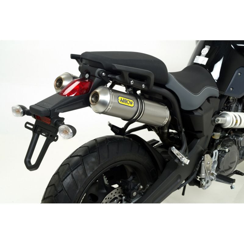 Terminali Round-Sil titanio omologati (Dx+ Sx) Yamaha MT-03 2005-2014 650 cc