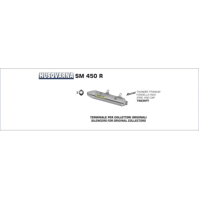 75039TT Terminale Off-Road Thunder titanio Husqvarna SM 510 R 2006- 510 cc 8019799033726 ARROW