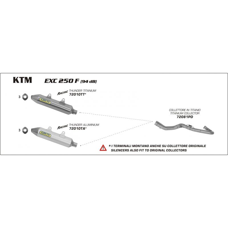 Collettore in titanio KTM EXC 250 F 2008- 250 cc