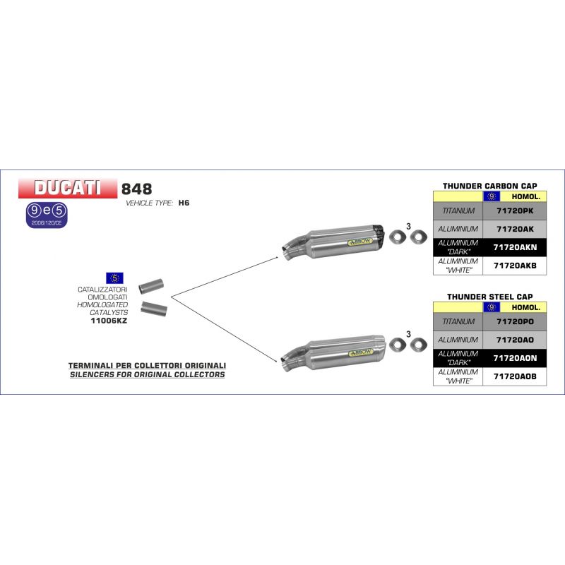 Collettori racing Ducati 848 2008-2010 848 cc
