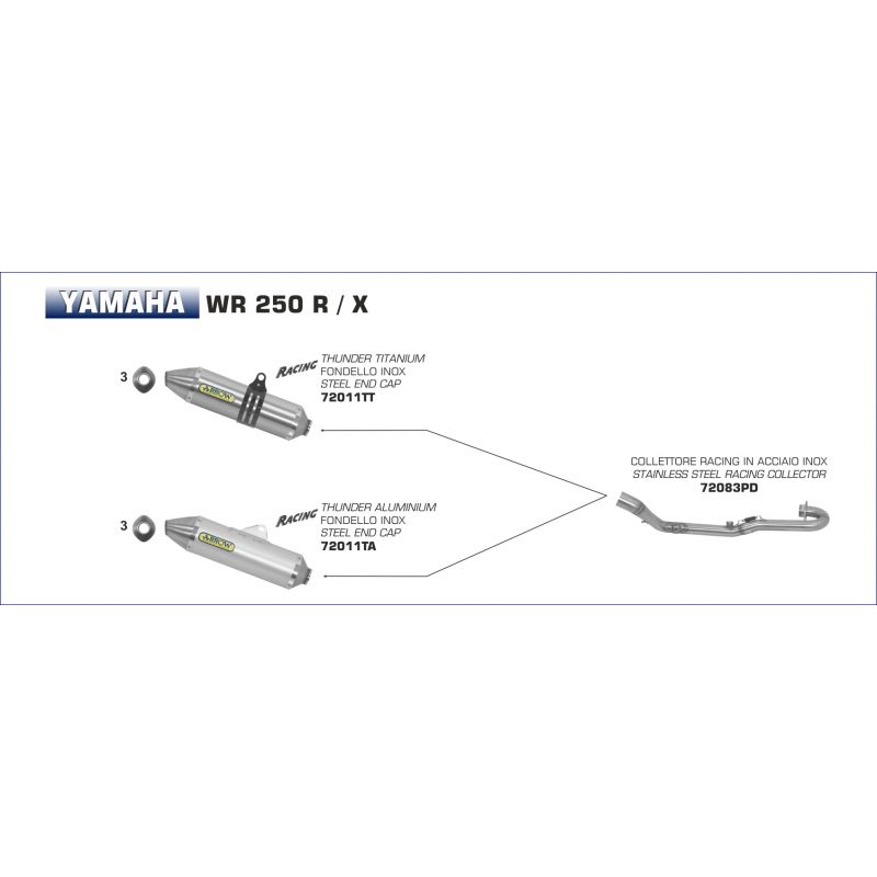 Collettore Racing Yamaha WR 250 R/X 2008-2011 250 cc
