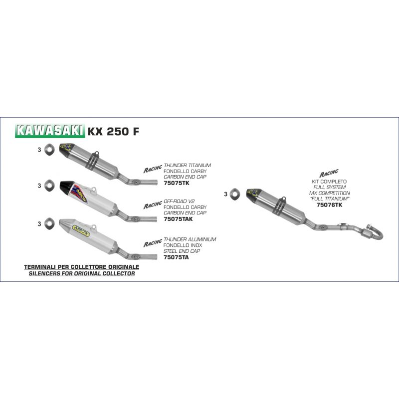 Kit completo Off-Road MX Competition con fondello carby Kawasaki KX 250 F 2009-2013 250 cc