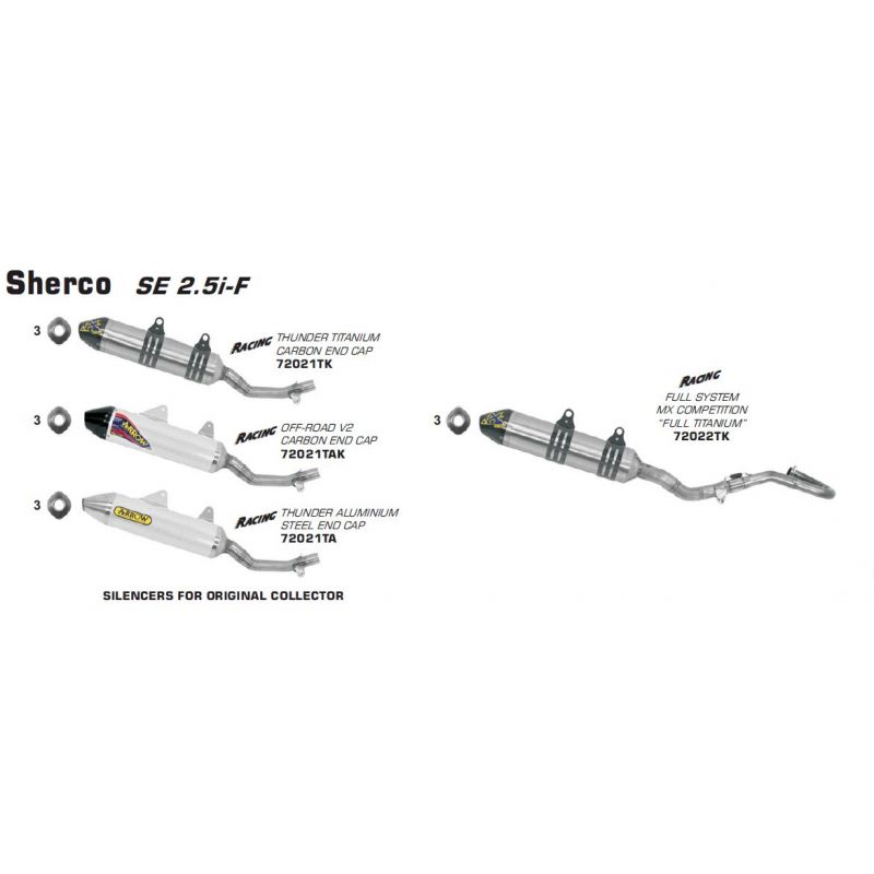 72022TK Kit completo Off-Road MX Competition con fondello carby Sherco SE 2.5i-F 2011- 250 cc