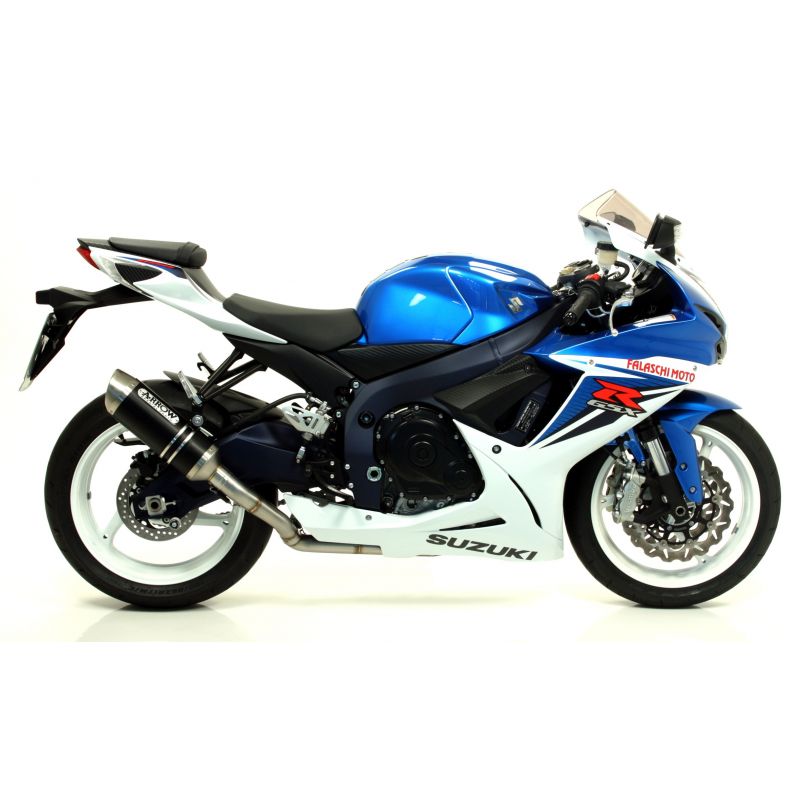 Terminale Trophy Approved con fondello in carbonio per collettori originali Suzuki GSX-R 750 i.e. 2011-2016 750 cc