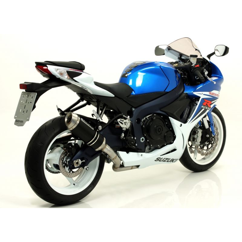 Terminale Trophy Approved con fondello in carbonio per collettori originali Suzuki GSX-R 750 i.e. 2011-2016 750 cc