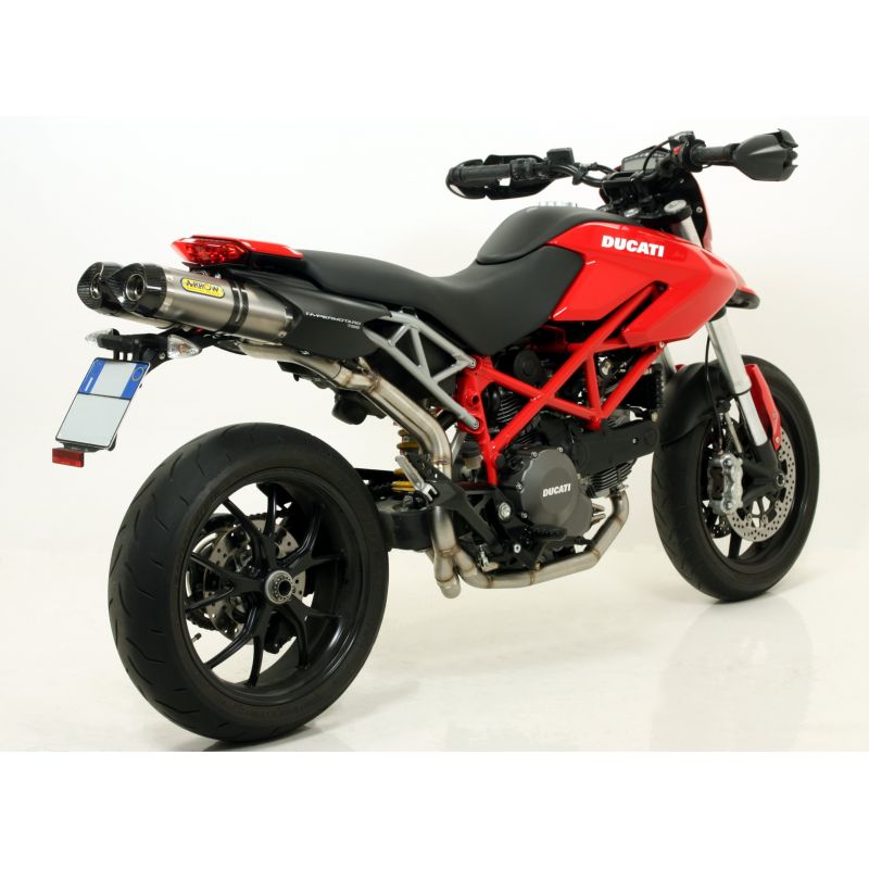 Terminali Thunder Approved Aluminium Dark" (Dx+Sx) - versione corta" Ducati Hypermotard 796 2009-2012  cc