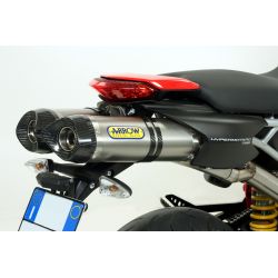 Terminali Thunder Approved Aluminium Dark" (Dx+Sx) - versione corta" Ducati Hypermotard 796 2009-2012  cc