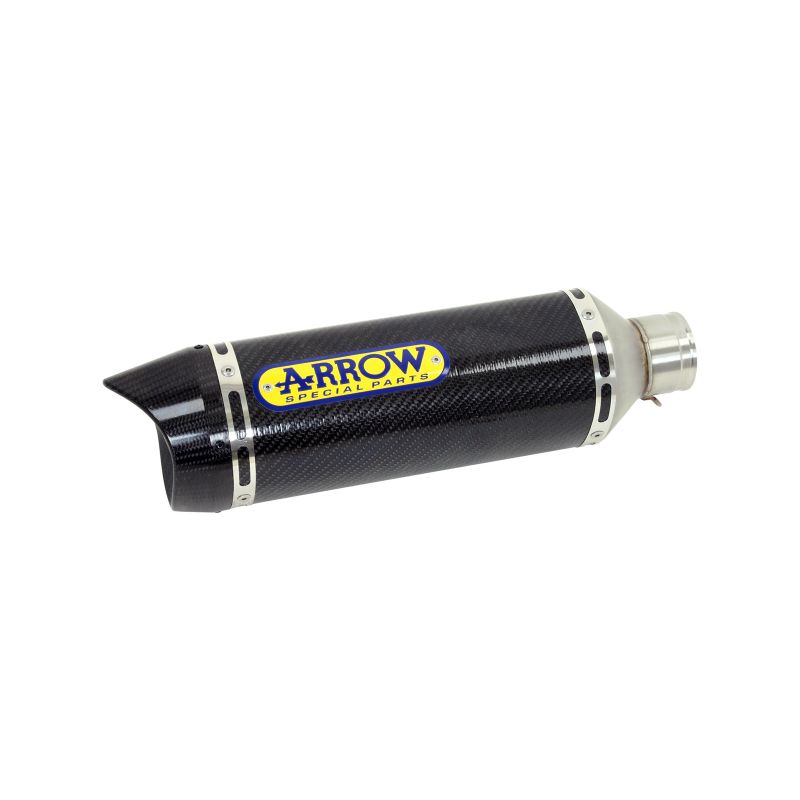 Terminali Thunder alluminio Dark" (Dx+Sx) con fondello carby - versione corta" Ducati Hypermotard 1100 2007-2012 1100 cc