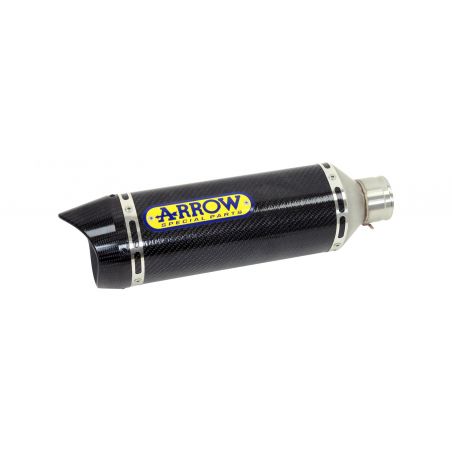 Terminali Thunder alluminio Dark" (Dx+Sx) con fondello carby - versione corta" Ducati Hypermotard 1100 2007-2012 1100 cc