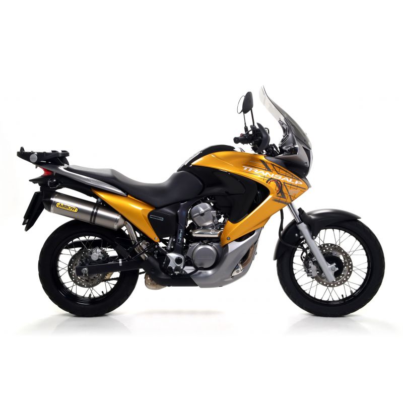 Terminale Race-Tech alluminio Dark" con fondello carby" Honda XL 700 V TRANSALP 2008-2013  cc