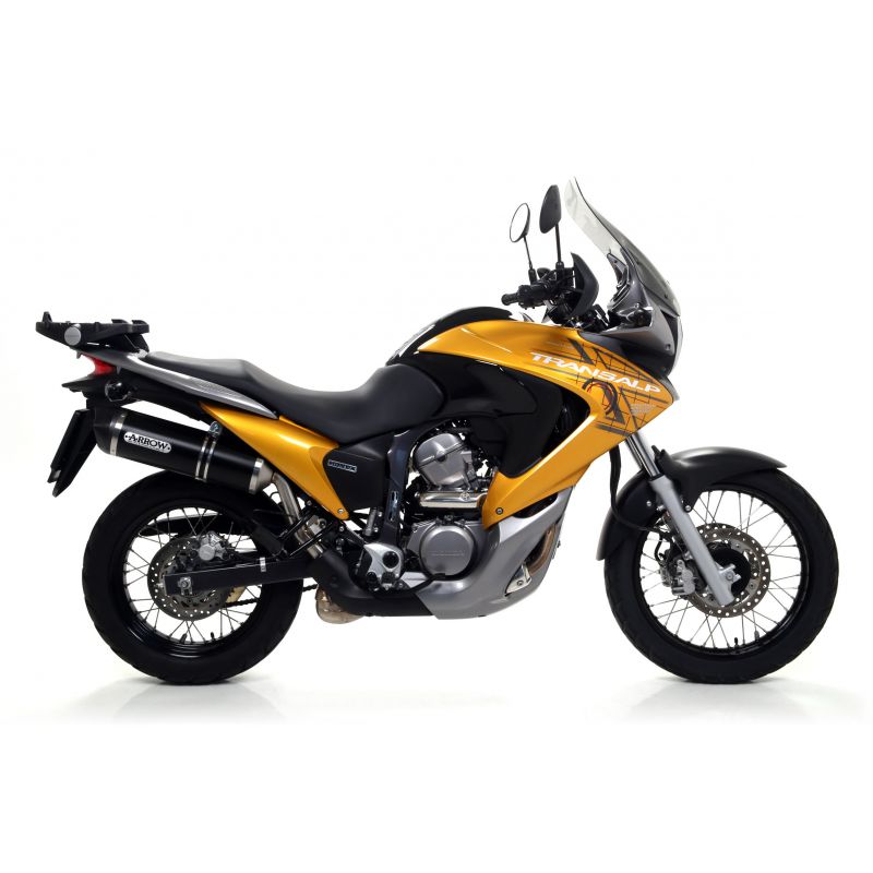 Terminale Race-Tech alluminio Dark" con fondello carby" Honda XL 700 V TRANSALP 2008-2013  cc