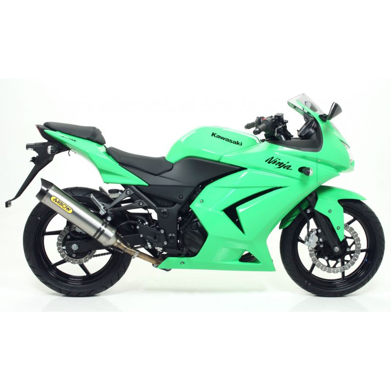 Terminale Street Thunder alluminio Dark" con fondello carby" Kawasaki NINJA 250R 2009-2012  cc