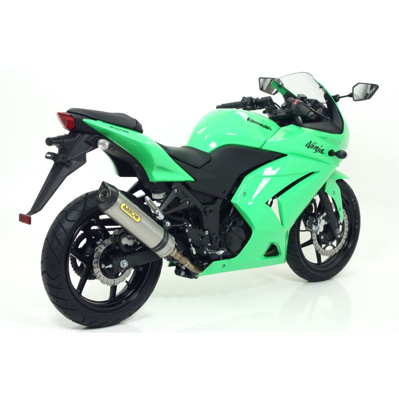 Terminale Street Thunder alluminio Dark" con fondello carby" Kawasaki NINJA 250R 2009-2012  cc