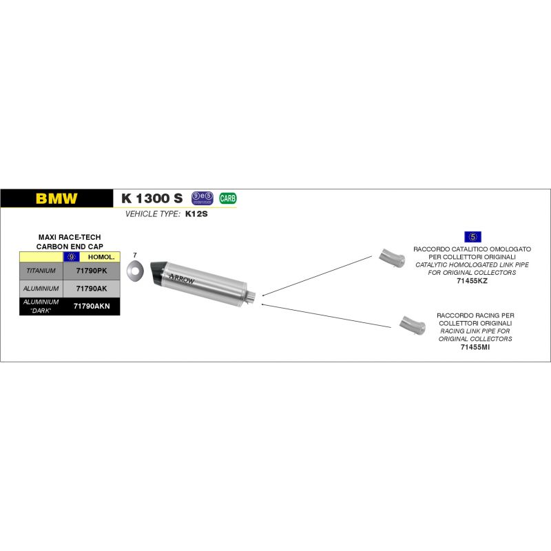 Collettori racing BMW K 1300 S 2012-2016 1300 cc