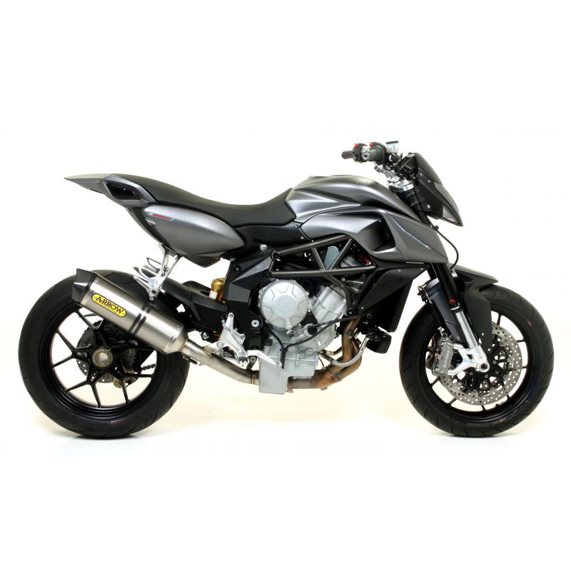 Terminale Race-Tech Approved alluminio Dark" con fondello carby" MV Agusta RIVALE 800 2014-2016  cc