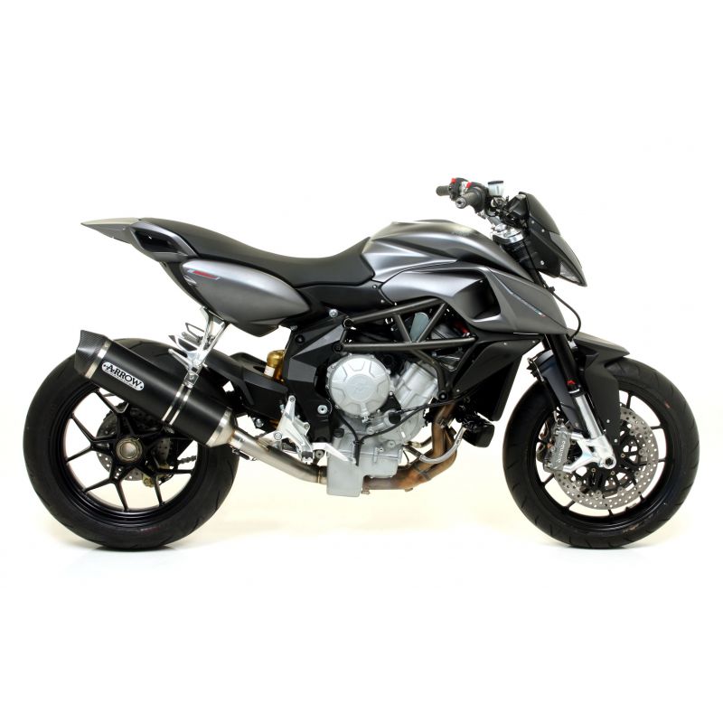 Terminale Race-Tech Approved alluminio Dark" con fondello carby" MV Agusta RIVALE 800 2014-2016  cc