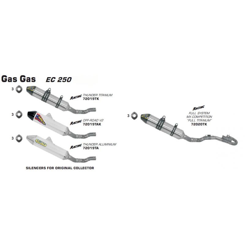 Terminale Off-Road V2 Gas Gas EC 250 2011-2012 250 cc