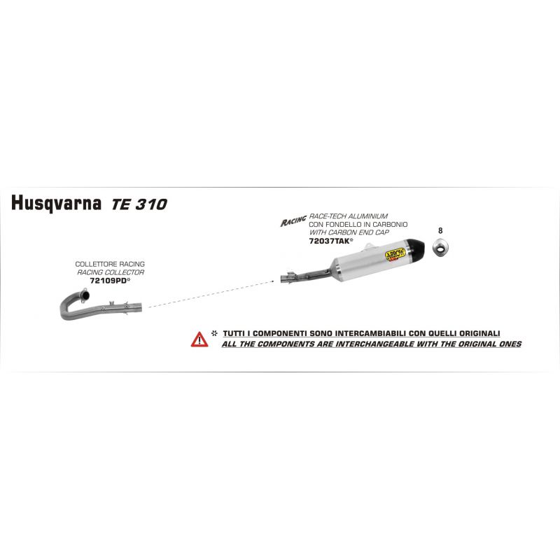 Collettore Racing Husqvarna TE 310 2013- 310 cc