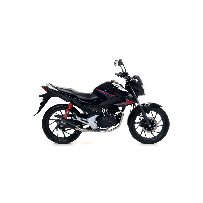 Terminale Thunder alluminio Dark" con fondello carby" Honda CB 125 F 2017-2020  cc