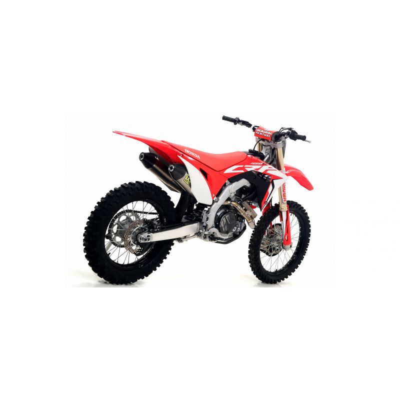 75162TK Terminali Off-Road Thunder Titanio (Dx+Sx) con fondello carby Honda CRF 450 R 2019- 450 cc