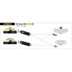 73516XN Terminale Urban acciaio inox con fondello Dark" Kymco XCITING 400i 2017-2018 400 cc